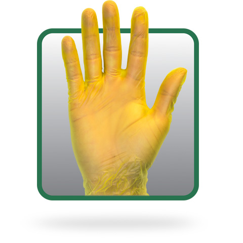 GVP9-(SIZE)-1-YE Supply Source Safety Zone Disposable Yellow Powder-Free Vinyl Gloves